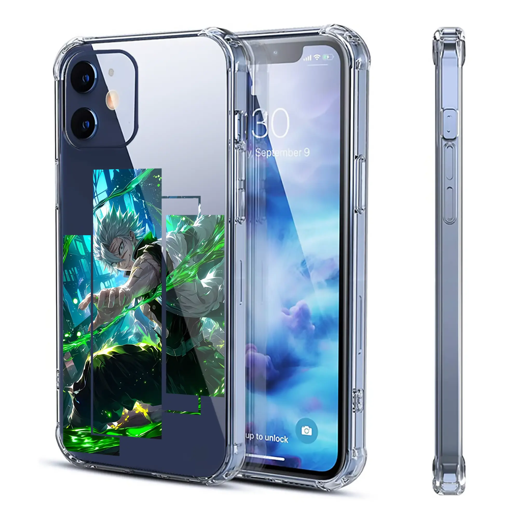 鬼滅の刃 グッズ,不死川 実弥 - IPhone 12シリーズ対応 ・ 透明スマホケース ・ クリアソフトケース ・ TPU素材 ・ 耐衝撃 ・ 高密着 ・ 防汚 防指紋 ・ 簡単着脱